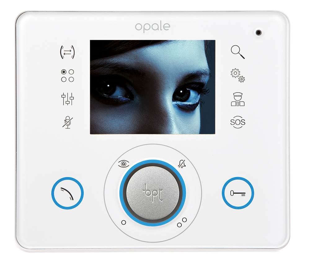 BPT OPALE WHITE Абонентское устройство OPALE с цветным дисплеем 3,5" и сенсорными клавишами