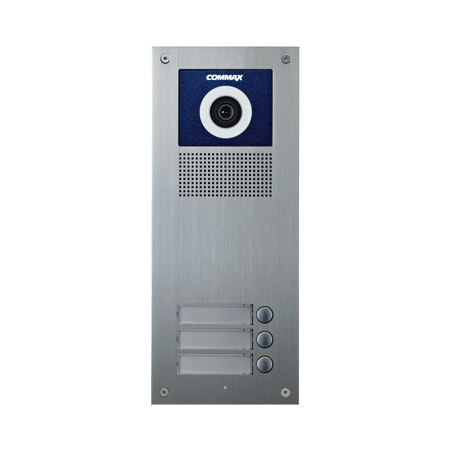 COMMAX DRC-3UC/410 (Silver) Блок вызова видеодомофона, 540ТВЛ, PAL, на 3 абонента, подключение к монторам серии CDV, 130х255х50мм