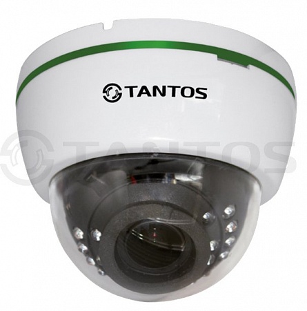 Tantos TSi-De2FP (4) 2Mp купольная IP-камера с ИК-подсветкой. 1920х1080, 25 к/с, 1/2.8” SONY EXMOR сенсор c прогрессивным сканированием 0.05 Люкс (день) / 0.005 Люкс (ночь) / 0 Люкс (с ИК подсветкой), детектор движения, BLC, WDR, DNR, накопление заряда, Н