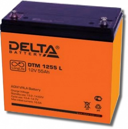 Аккумулятор DTM1255L, 12В, 55А/ч